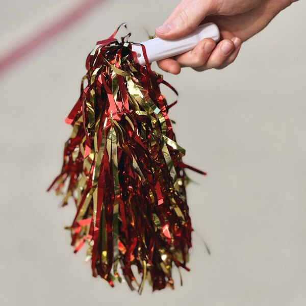 Cardinal & Gold Shimmer Pom Pom